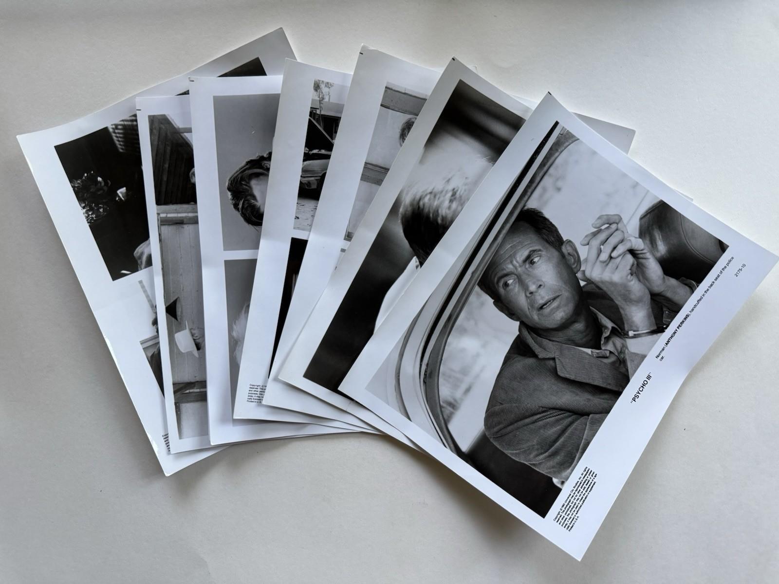 Psycho III Promotional Publicity Photos from Press Kit Pre-Owned Set of 8 Horror