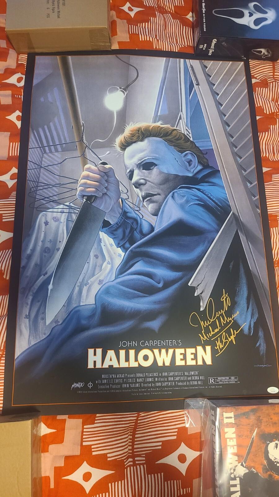 Halloween 1978 By Jason Edmiston Autographed Signed Nick Castle Print 24x36 JSA