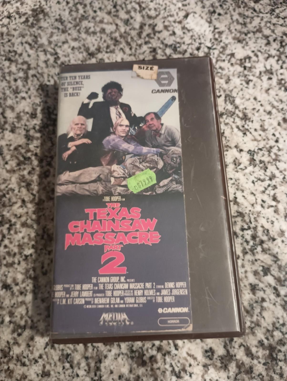 The Texas Chainsaw Massacre Part 2 - VHS 1986 Cannon Media - Leatherface
