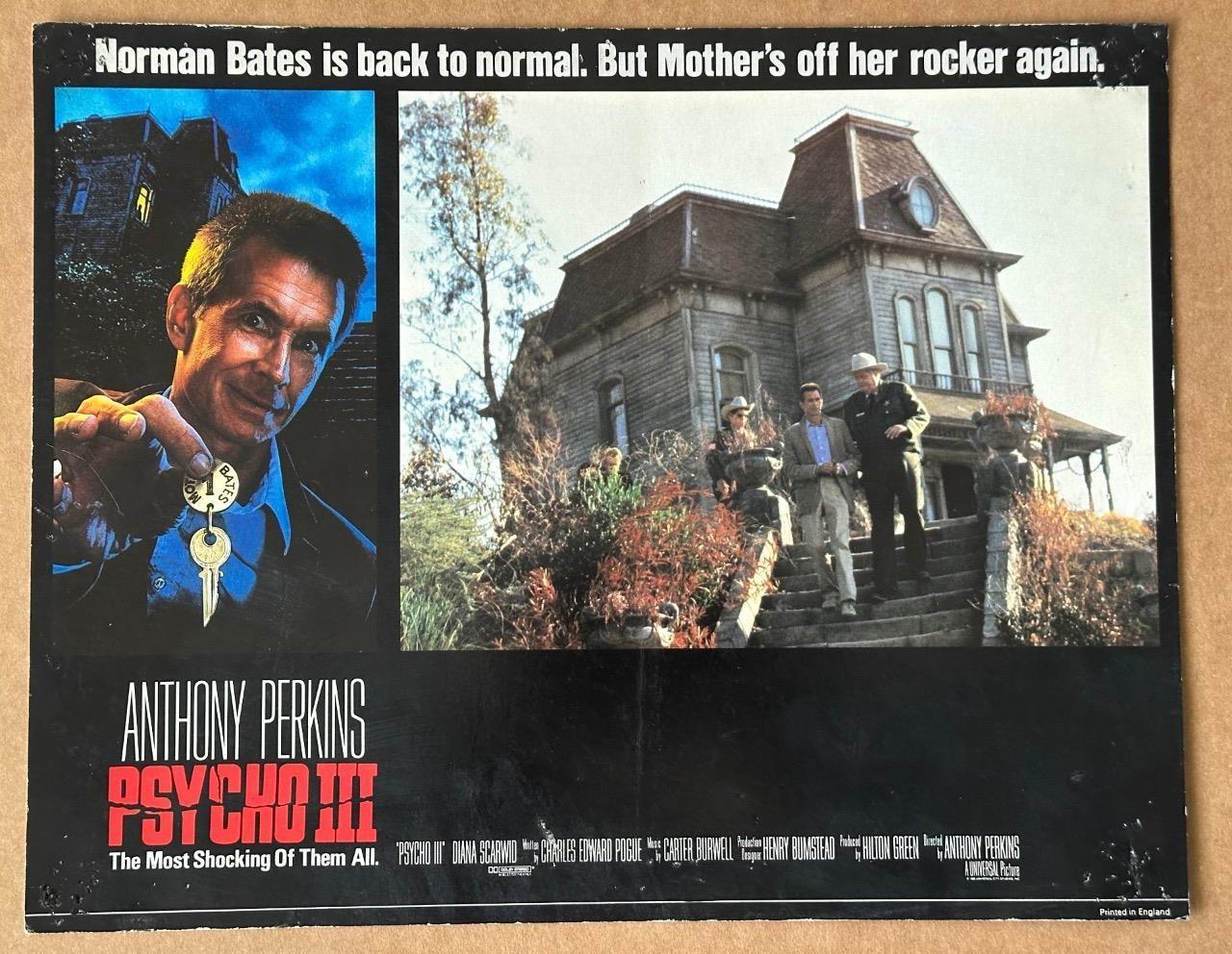 Anthony Perkins PSYCHO III 1985 11x14 Org Lobby Card 4861