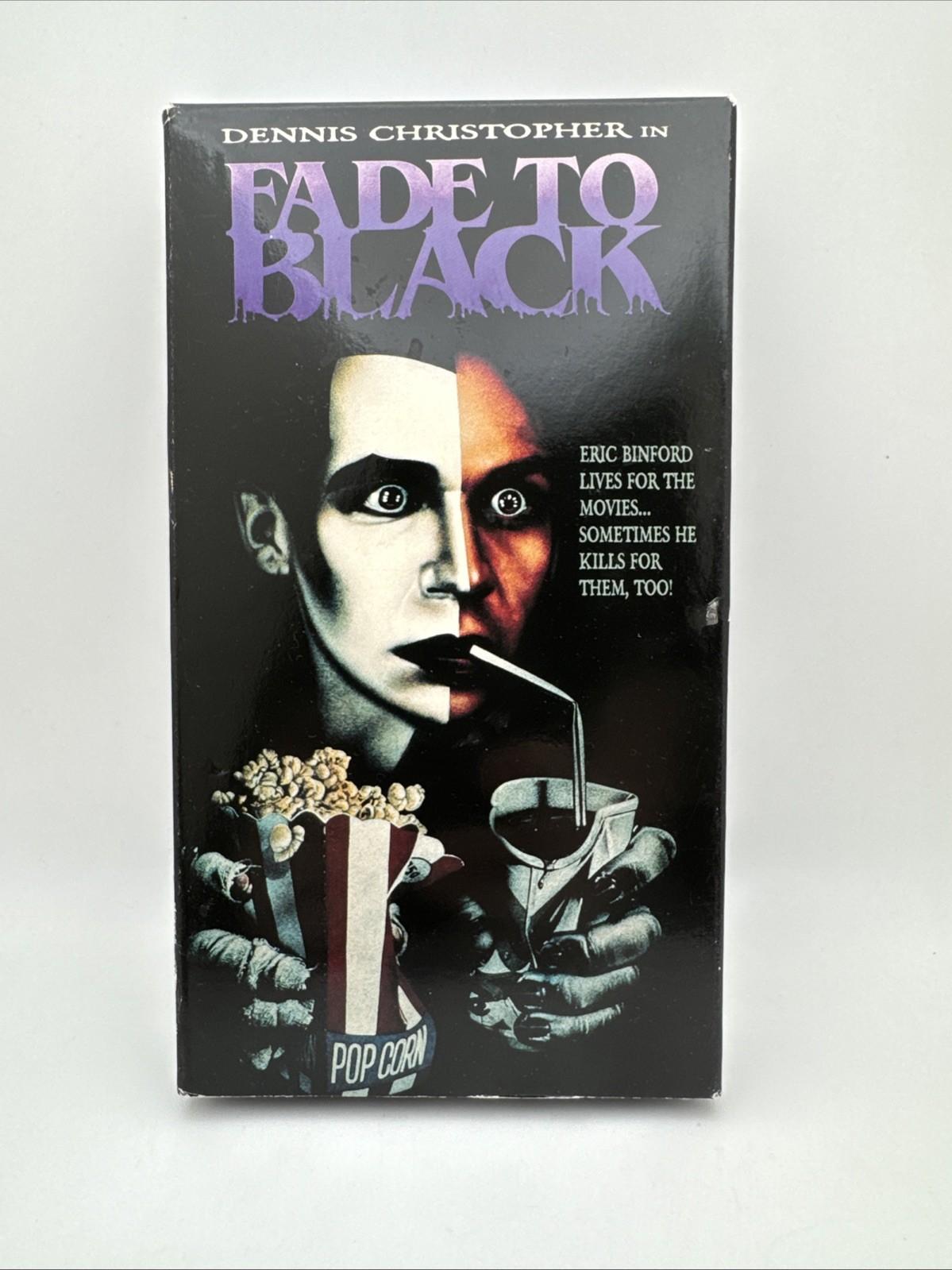 Fade To Black (VHS 1980) Dennis Christopher Vintage Horror Cult Classis RARE OOP