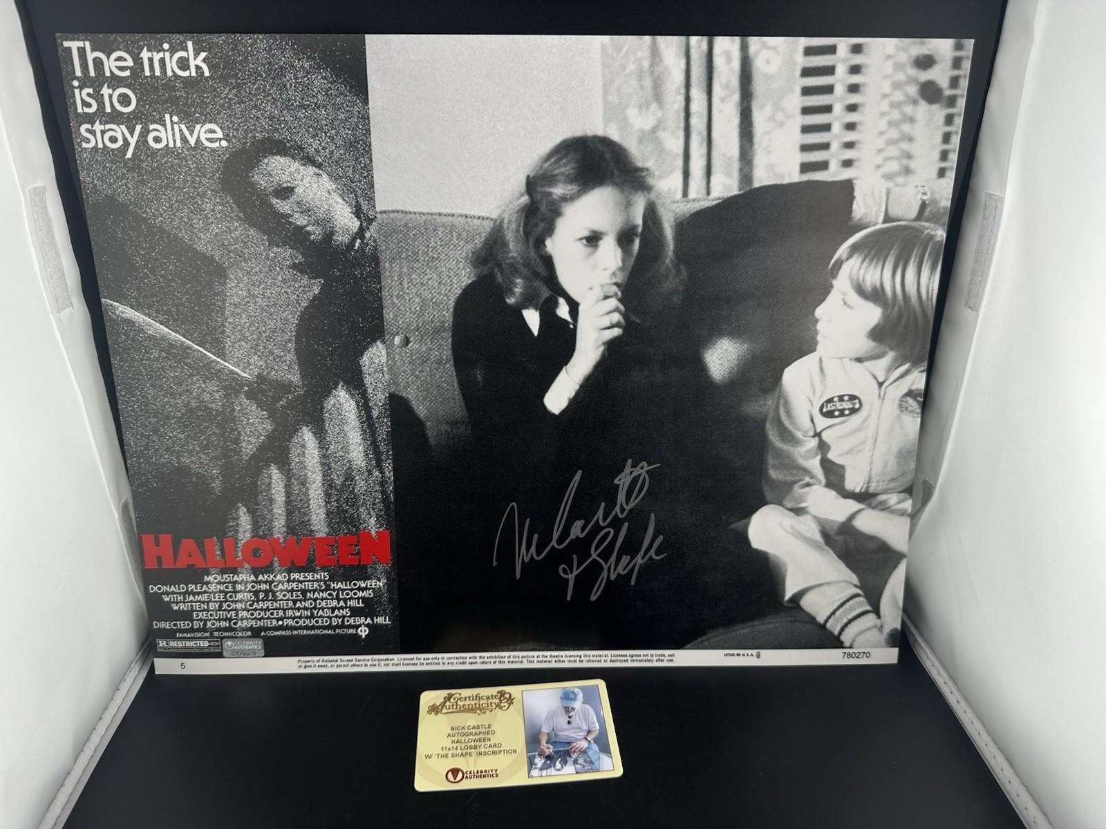 Nick Castle Autographed RARE Original 1978 Halloween Michael Myers Lobby Card CA