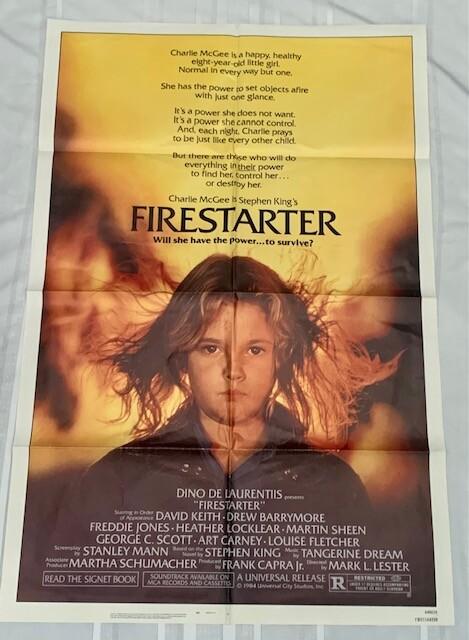 Stephen King Firestarter original movie poster one sheet 1984