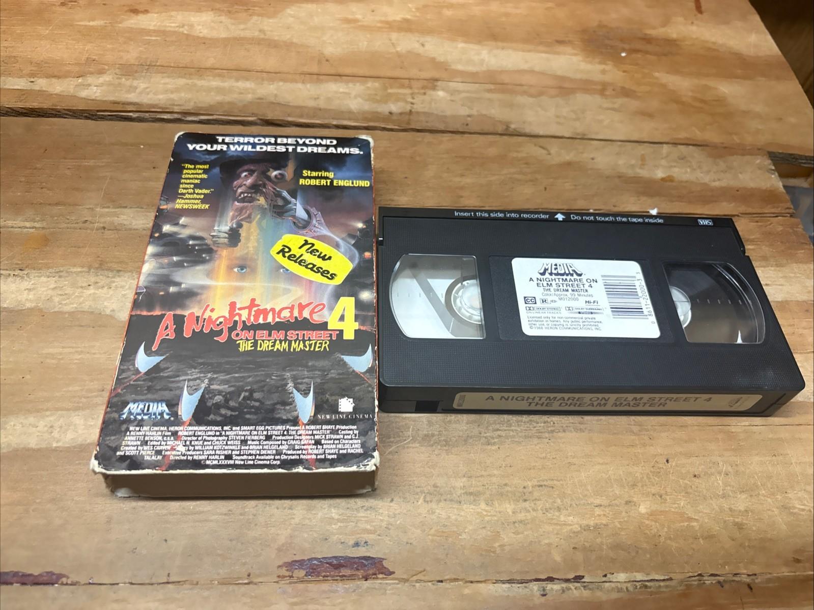 A Nightmare on Elm Street 4 The Dream Master 1988 Rare Horror Movie VHS Tape