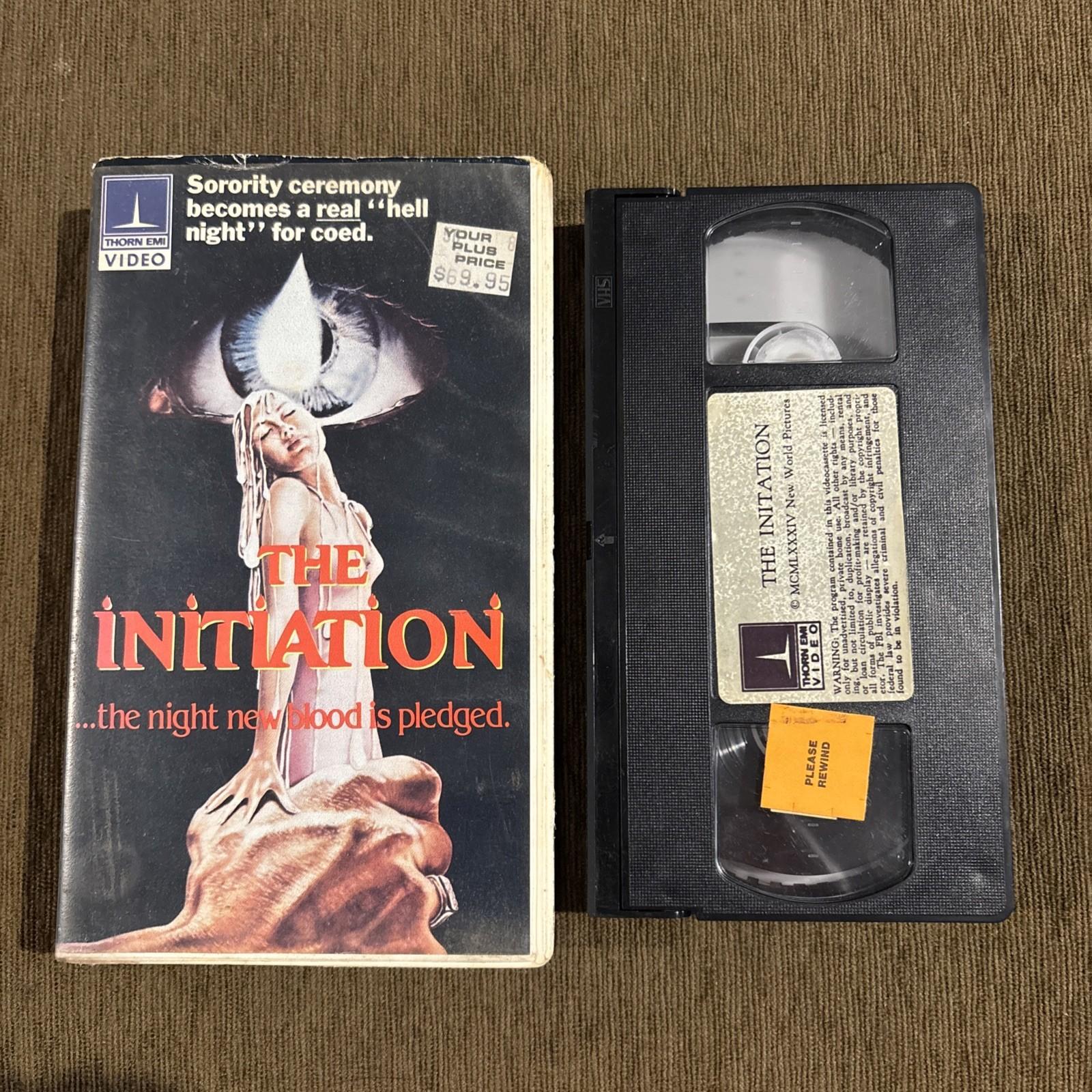 Thorn EMI The Initiation (1984) clamshell VHS HTF OOP RARE horror cult 