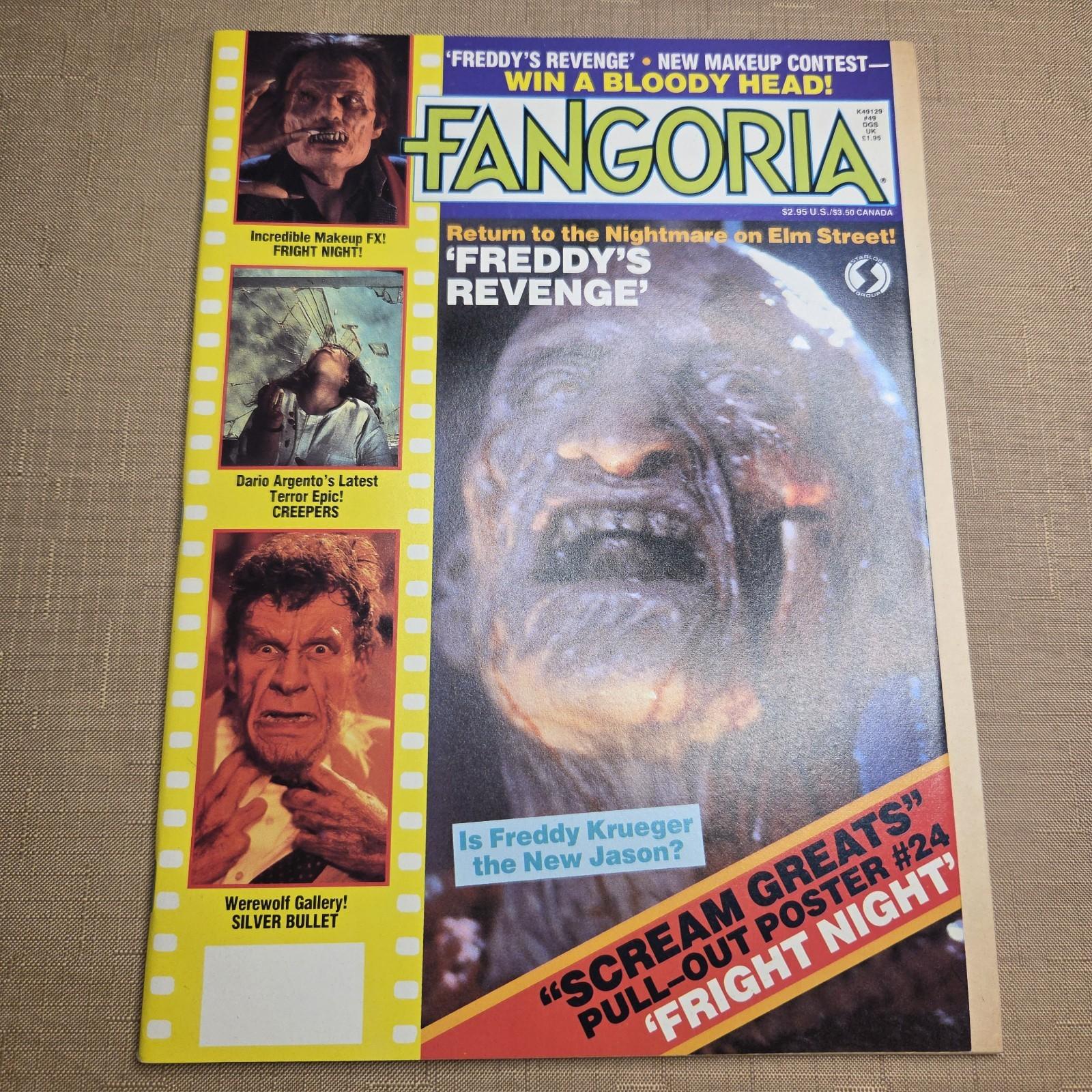 Fangoria #49 (1985) Freddy's Revenge/Fright Night - Horror Classic - NM