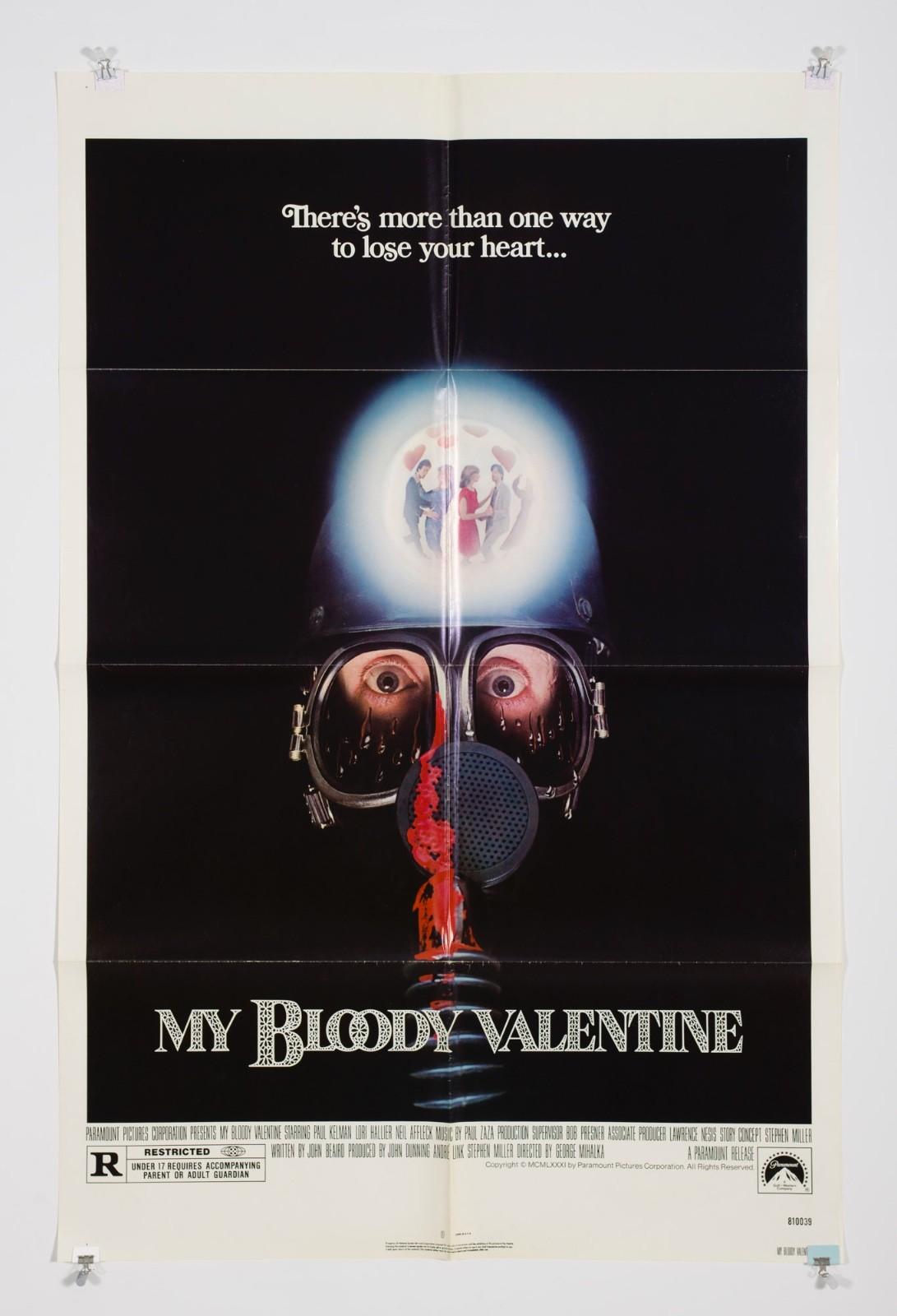 MY BLOODY VALENTINE 1981 Original Movie Poster Horror Slasher 27x41 Paramount