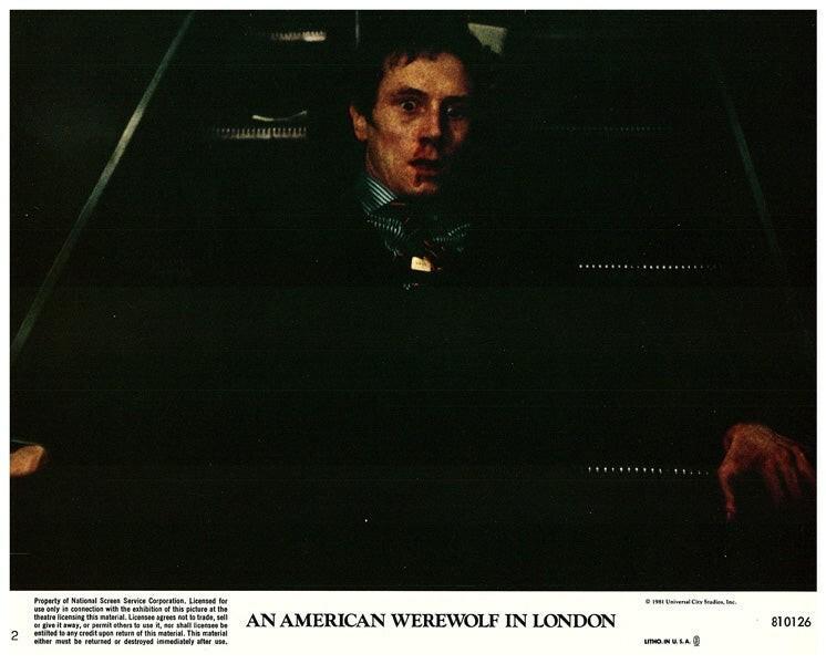 American Werewolf in London Original Lobby Card Michael Carter Subway Tube Scene