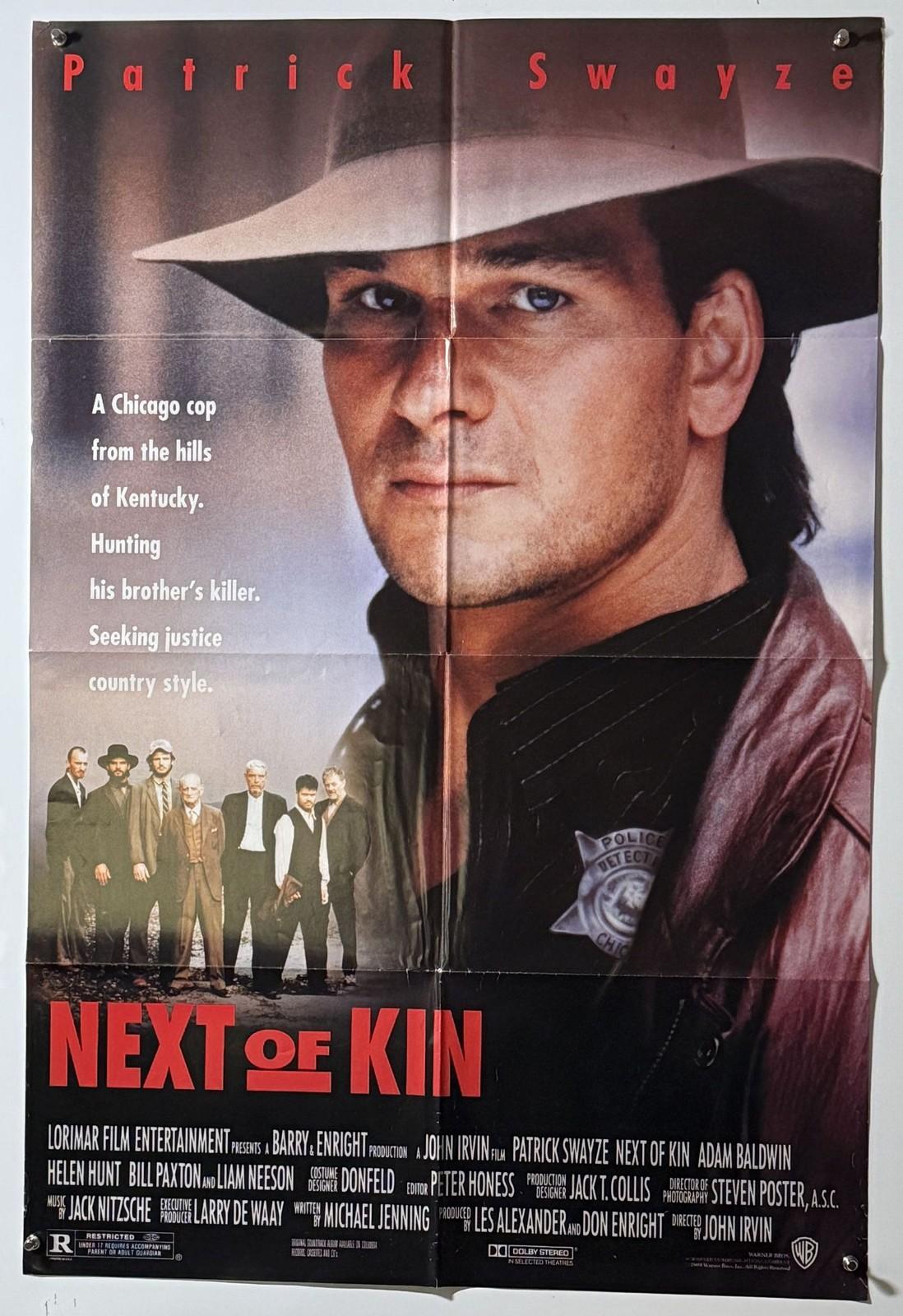 NEXT OF KIN Original 1sh Movie Poster Patrick Swayze Liam Neeson Helen Hunt