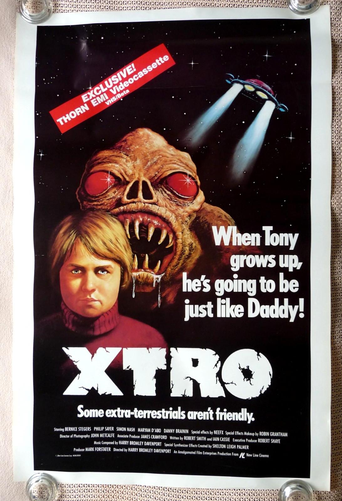 XTRO Original 1982 American One Sheet Cult Horror Movie Poster Maryam d'Abo