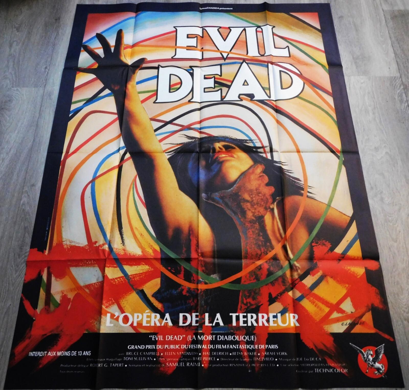 The Evil Dead French Movie Poster ORIGINAL 47/63 1981 Sam Remi Bruce Campbell