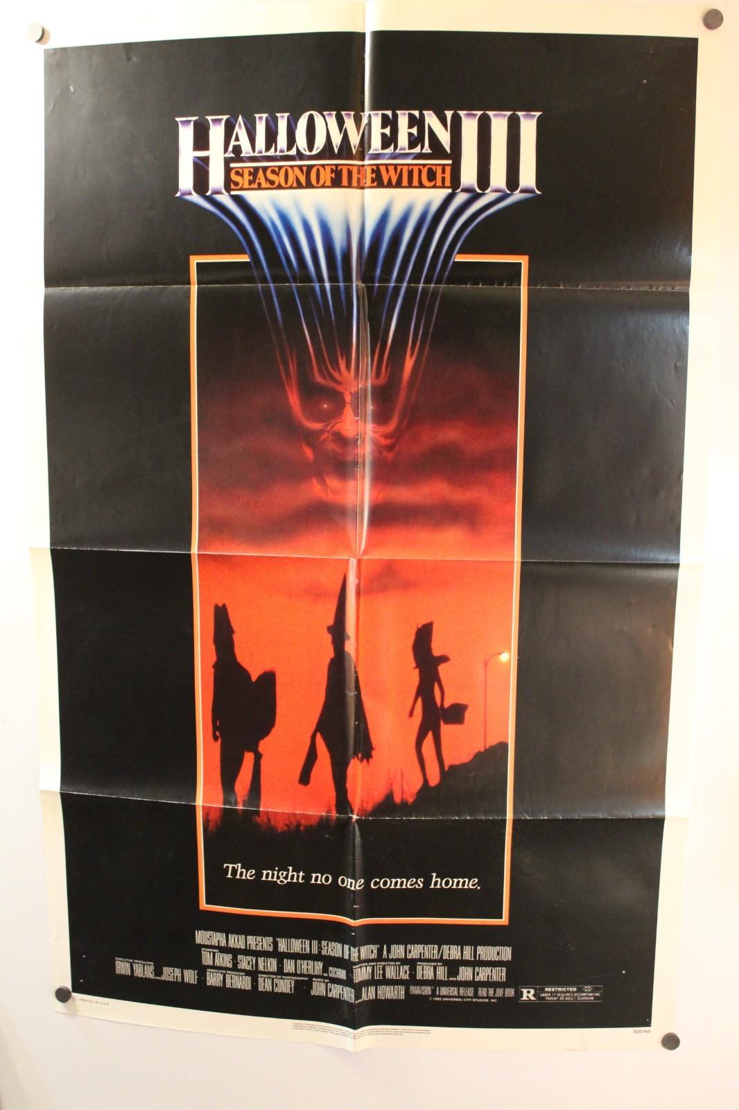 Halloween 3 Original Movie Poster Season Of The Witch Vintage One Sheet RARE