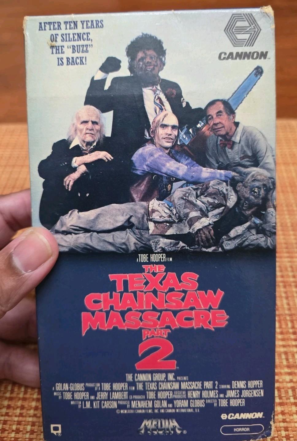Texas Chainsaw Massacre 2 Betamax cassette tape Vtg Cannon Media HTF RARE Beta