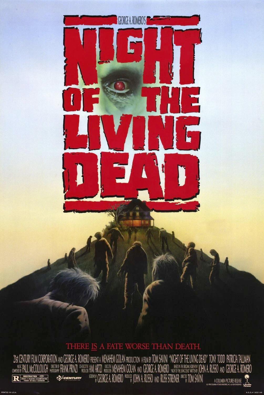 Original 1990 Night of the Living Dead Poster Rolled
