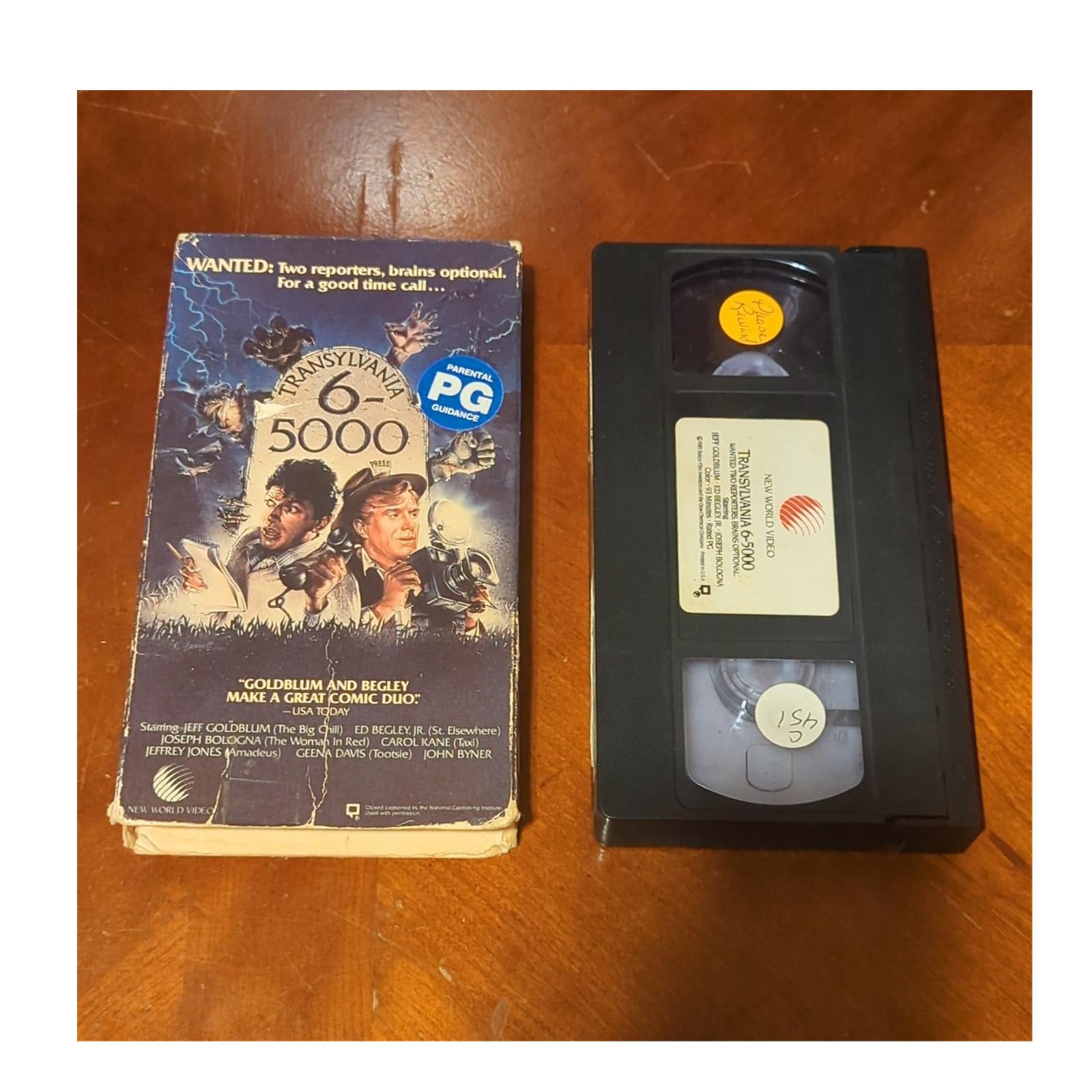 Transylvania 6-5000 VHS 1985 NTSC PG Comedy Parody Jeff Goldblum Rental