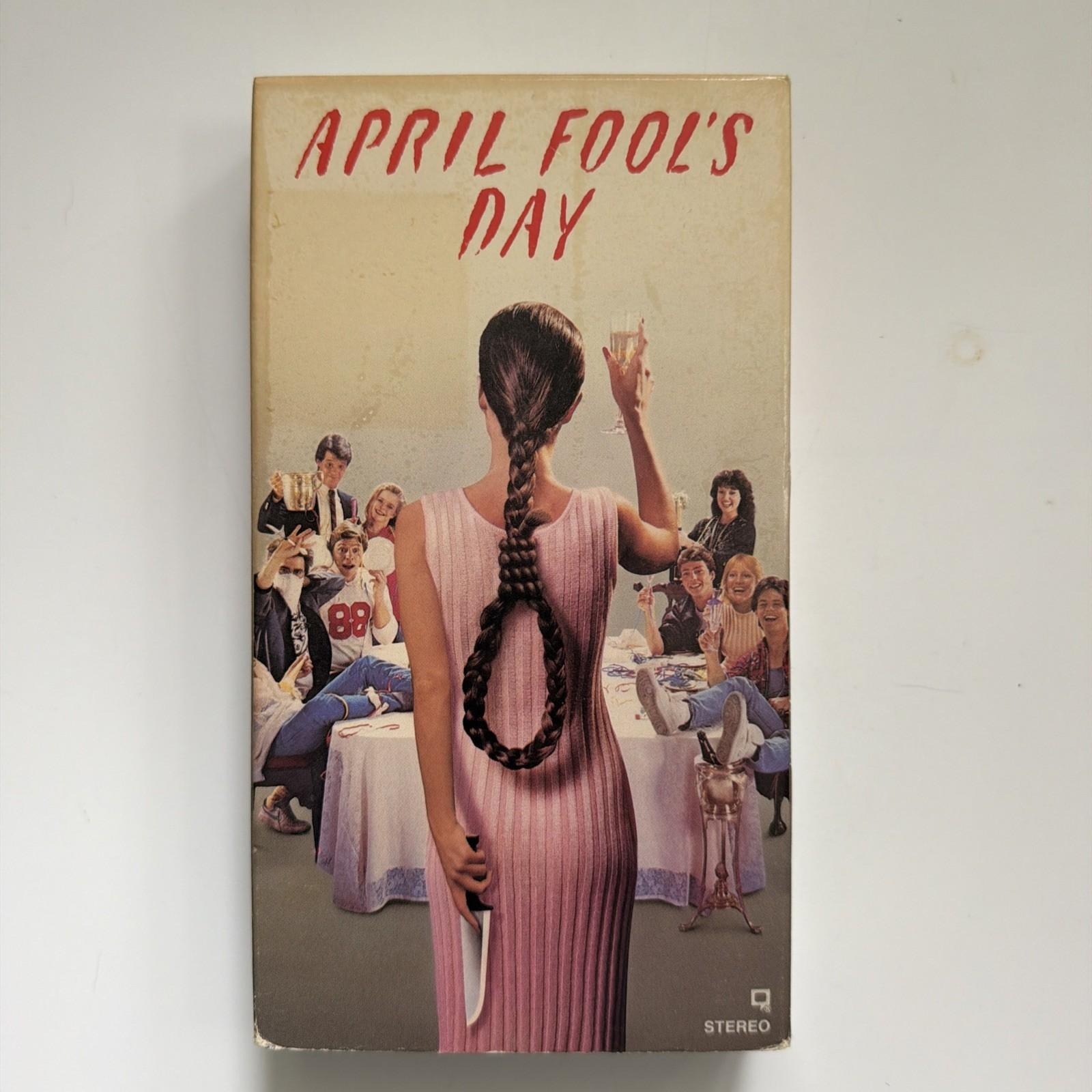April Fool's Day VHS 1986 Paramount Deborah Foreman 80's Slasher Horror Thriller