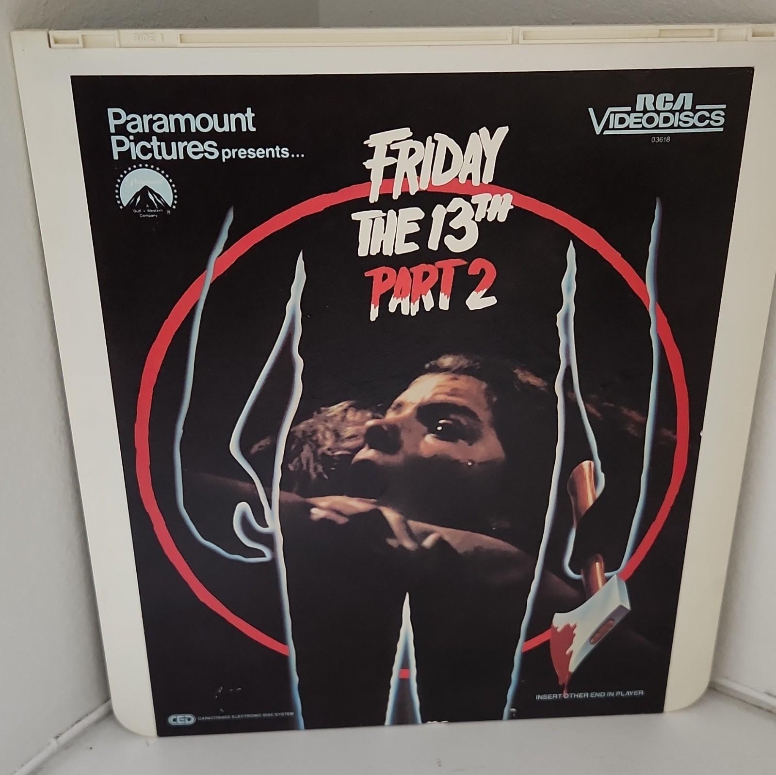 Paramount Pictures Friday the 13th Part 2 CED Videodisc (1981) R Horror