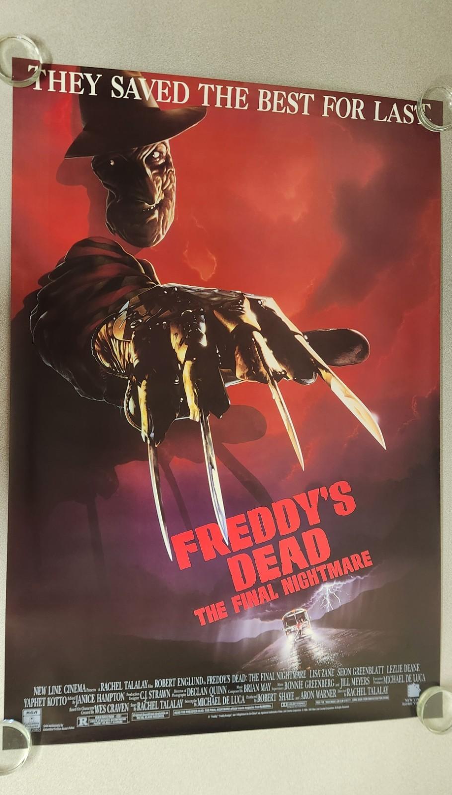 Freddy's Dead The Final Nightmare original movie poster 27x40 1991 Rolled Elm St