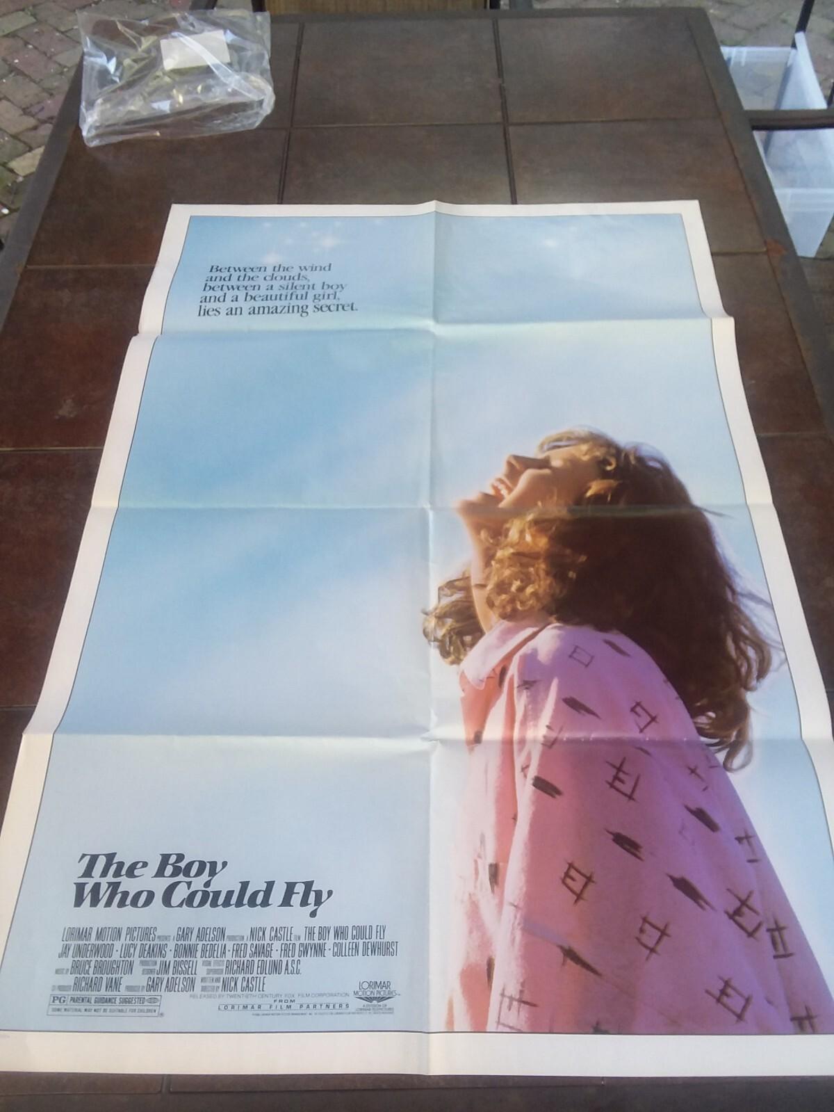 Vintage Original The Boy Who Could Fly One Sheet Theater Movie Poster 1986 27x41