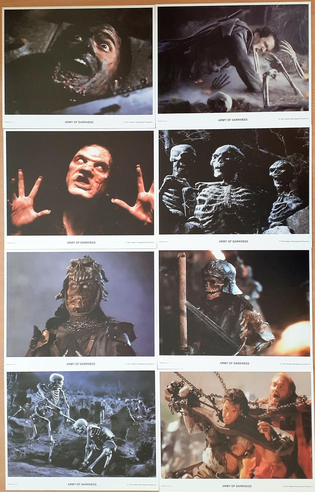 Army Of Darkness ORIGINAL 1992 US LOBBY CARD SET 11X14 [Complete]  Sam Raimi 