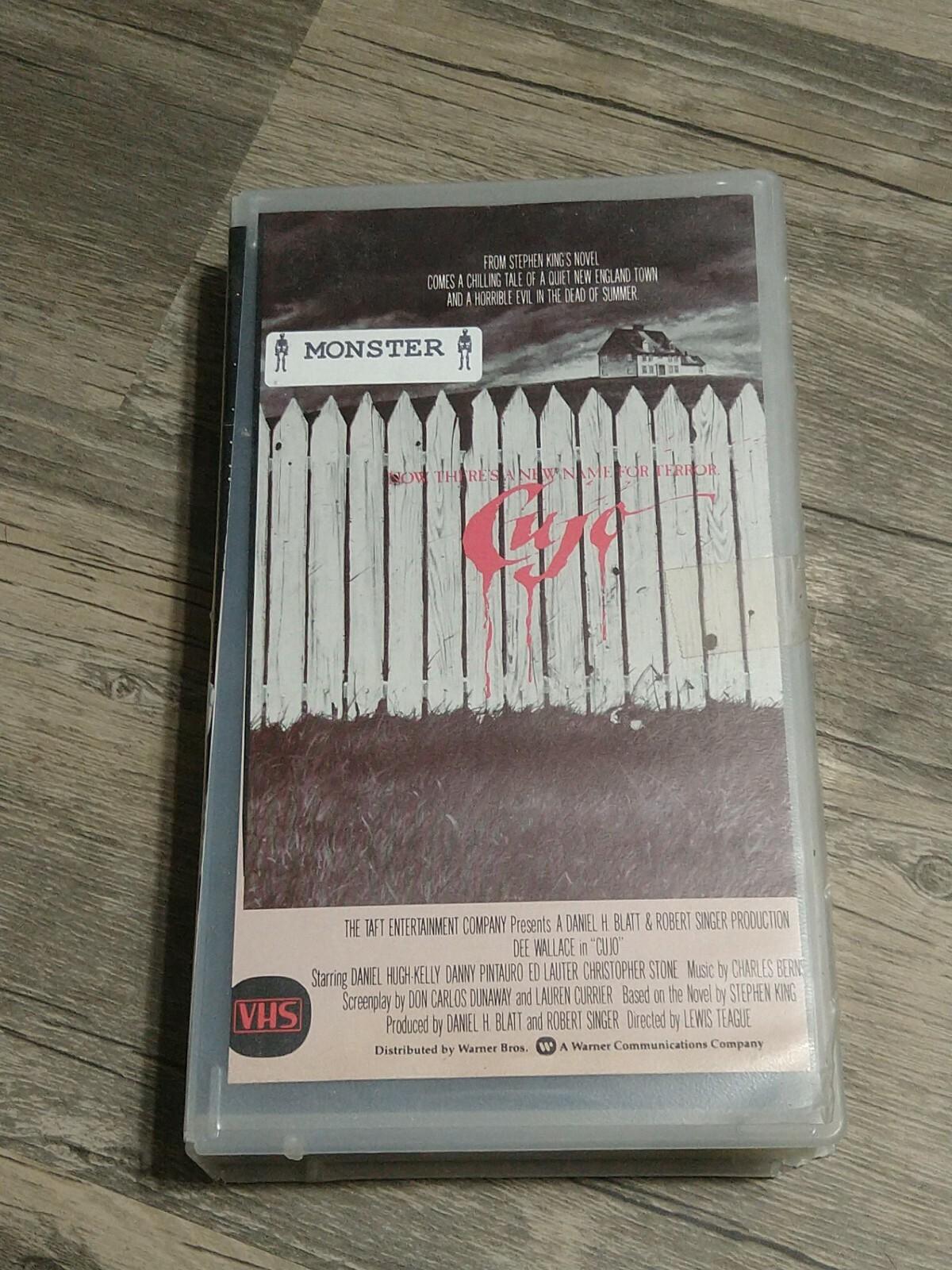 Cujo VHS Vintage Horror Stephen King Warner Home Video Clamshell Rare Cult Gore