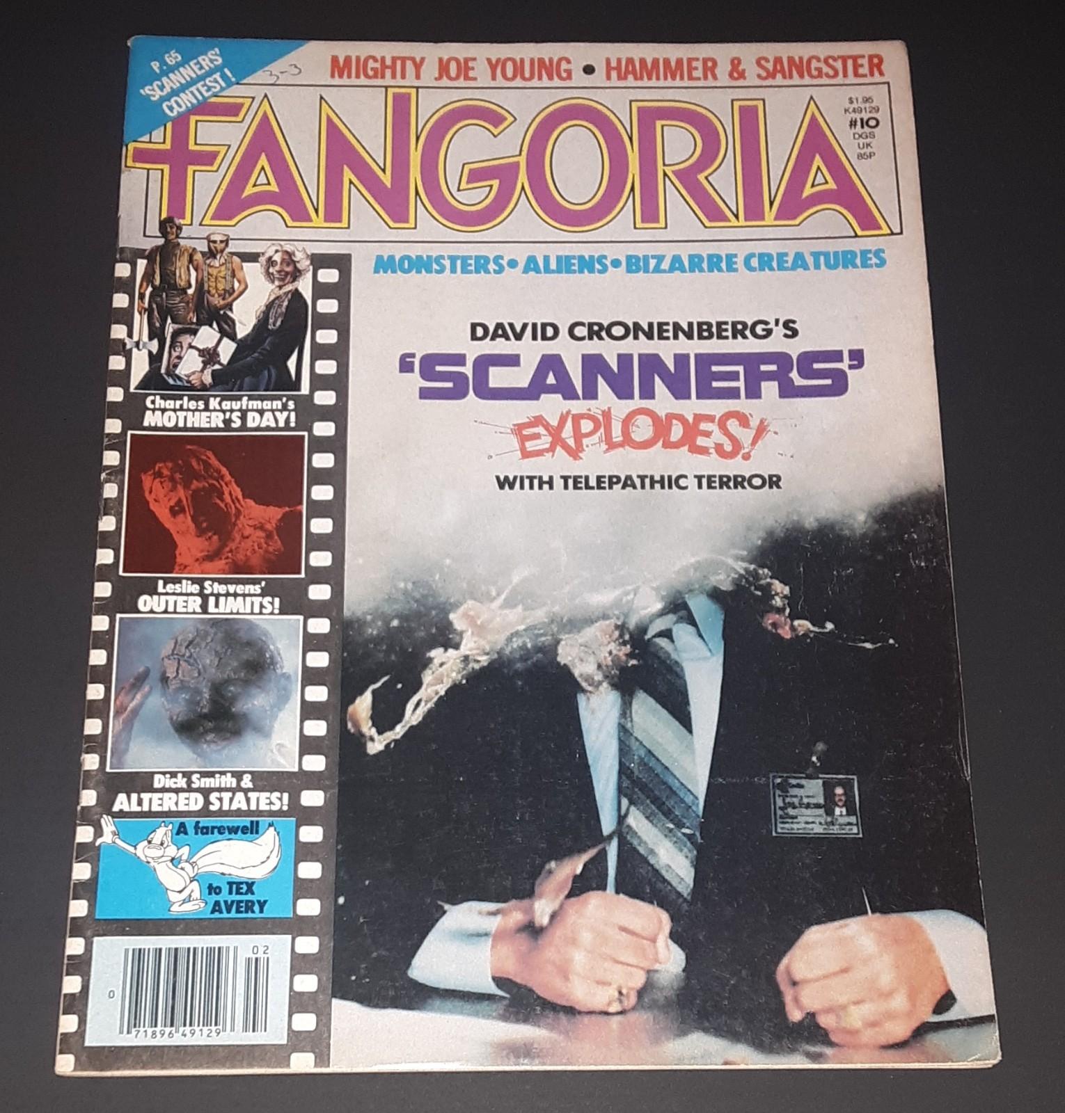 Fangoria  #10 1981 Scanners cover. Altered States, Outer Limits, Mother's Day 
