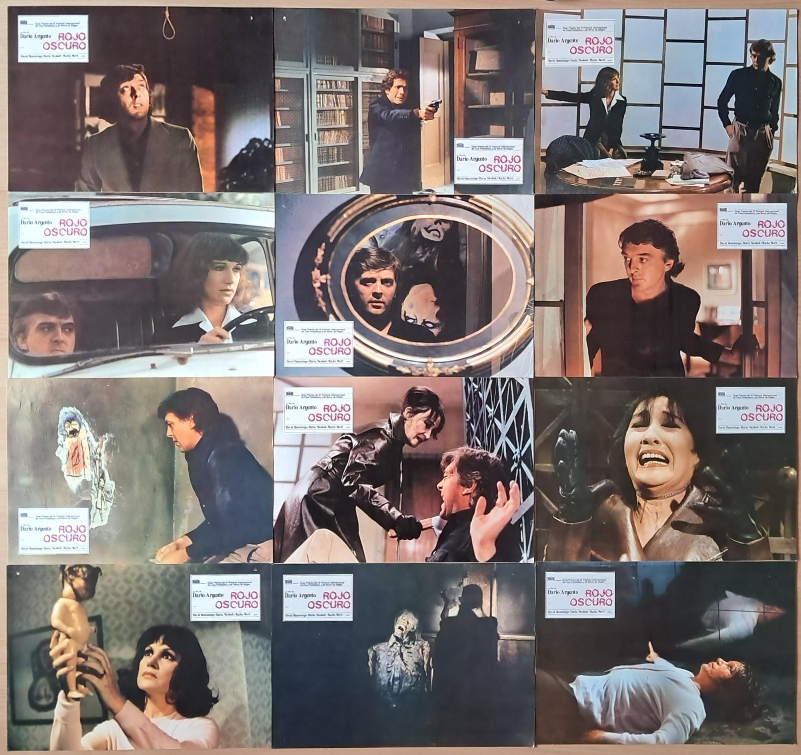 Deep Red ORIGINAL Spanish 1975 Lobby Card Set Dario Argento cult Giallo +rare+