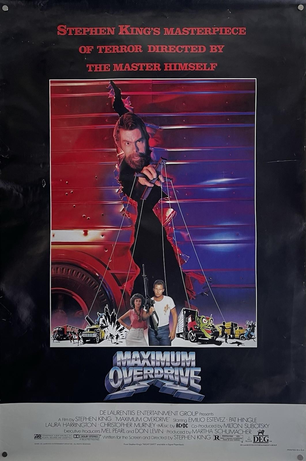 Vintage 1986 Original Maximum Overdrive One Sheet Movie Poster (Rolled)