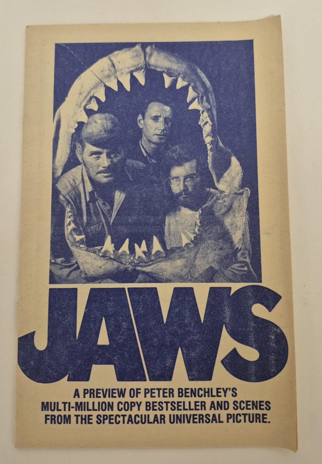  Rare 1975 Jaws Original Movie Preview Booklet Peter Benchley.