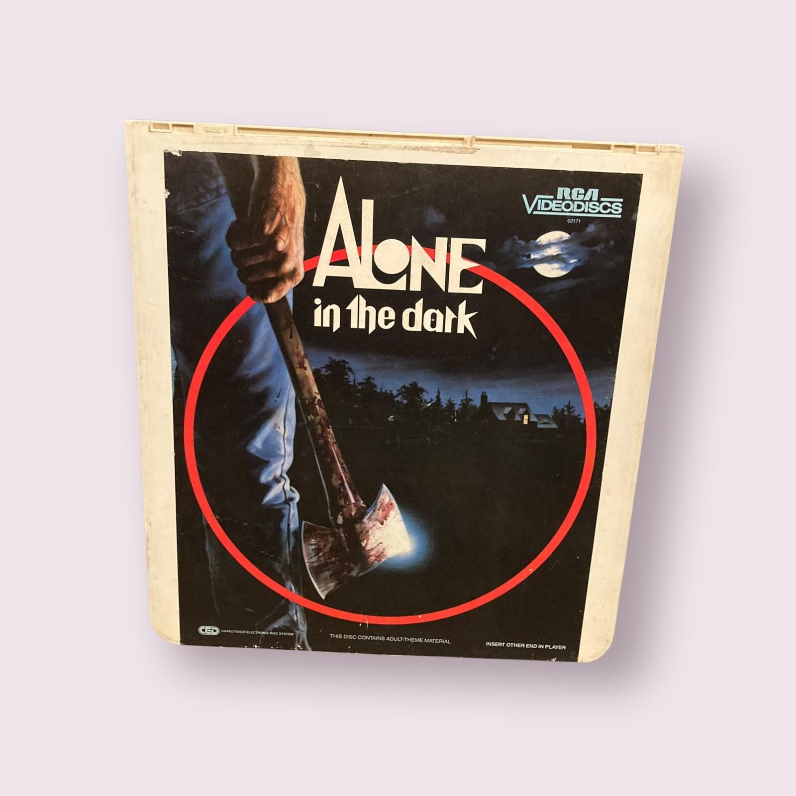 ALONE IN THE DARK  CED DISC  RARE 80'S HORROR  RARE FORMAT  NICE COLORS