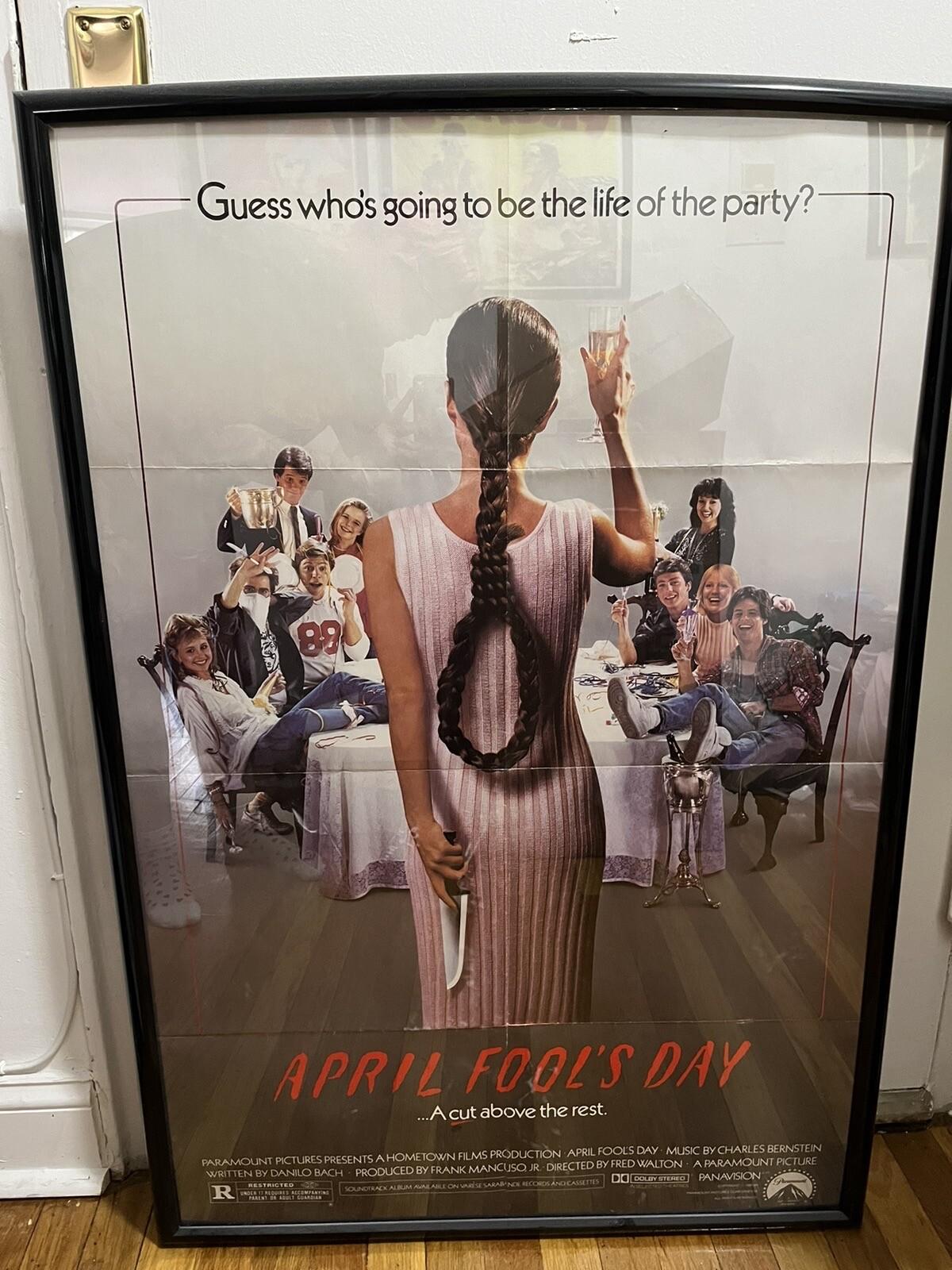 April Fools Day 1986 vintage horror movie poster original