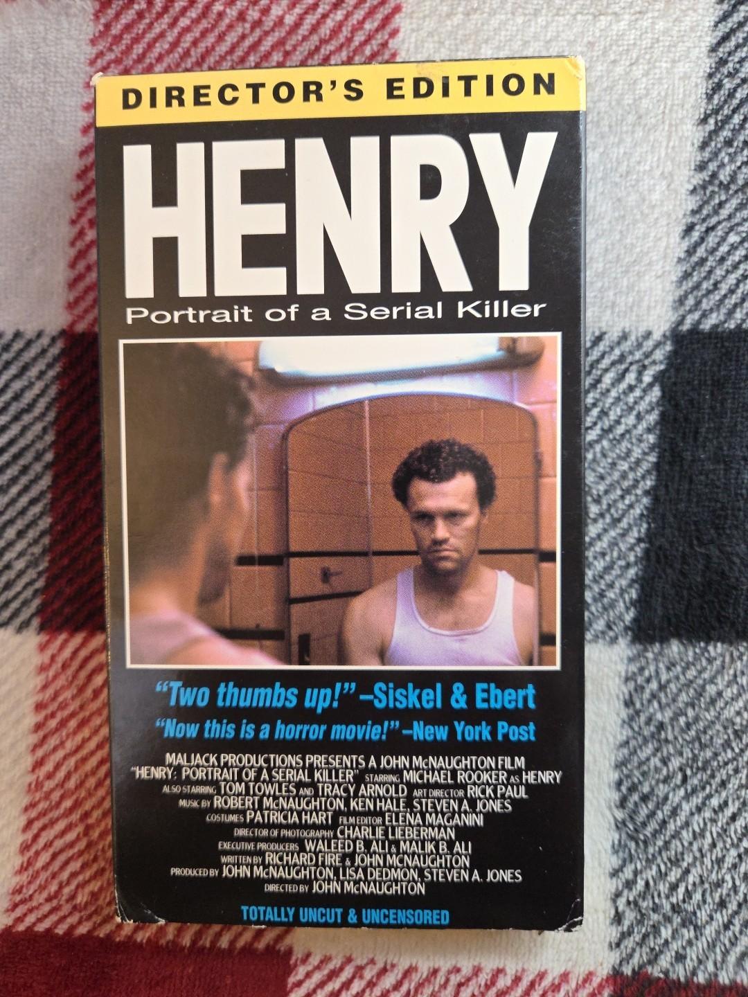 Henry Portrait of a Serial Killer (VHS 1998 Unrated) RARE Director's Edition 