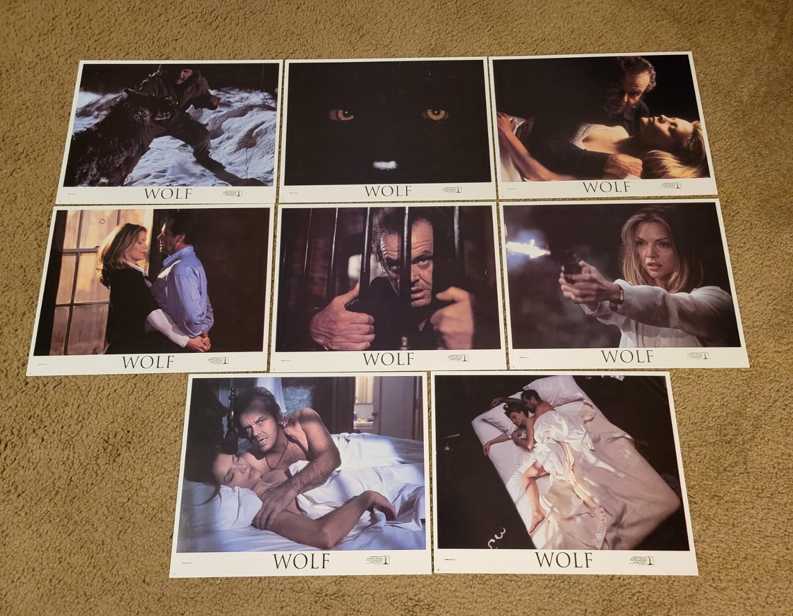Wolf 1994 lobby card set - horror - Jack Nicholson - Michelle Pfeiffer - Rare 