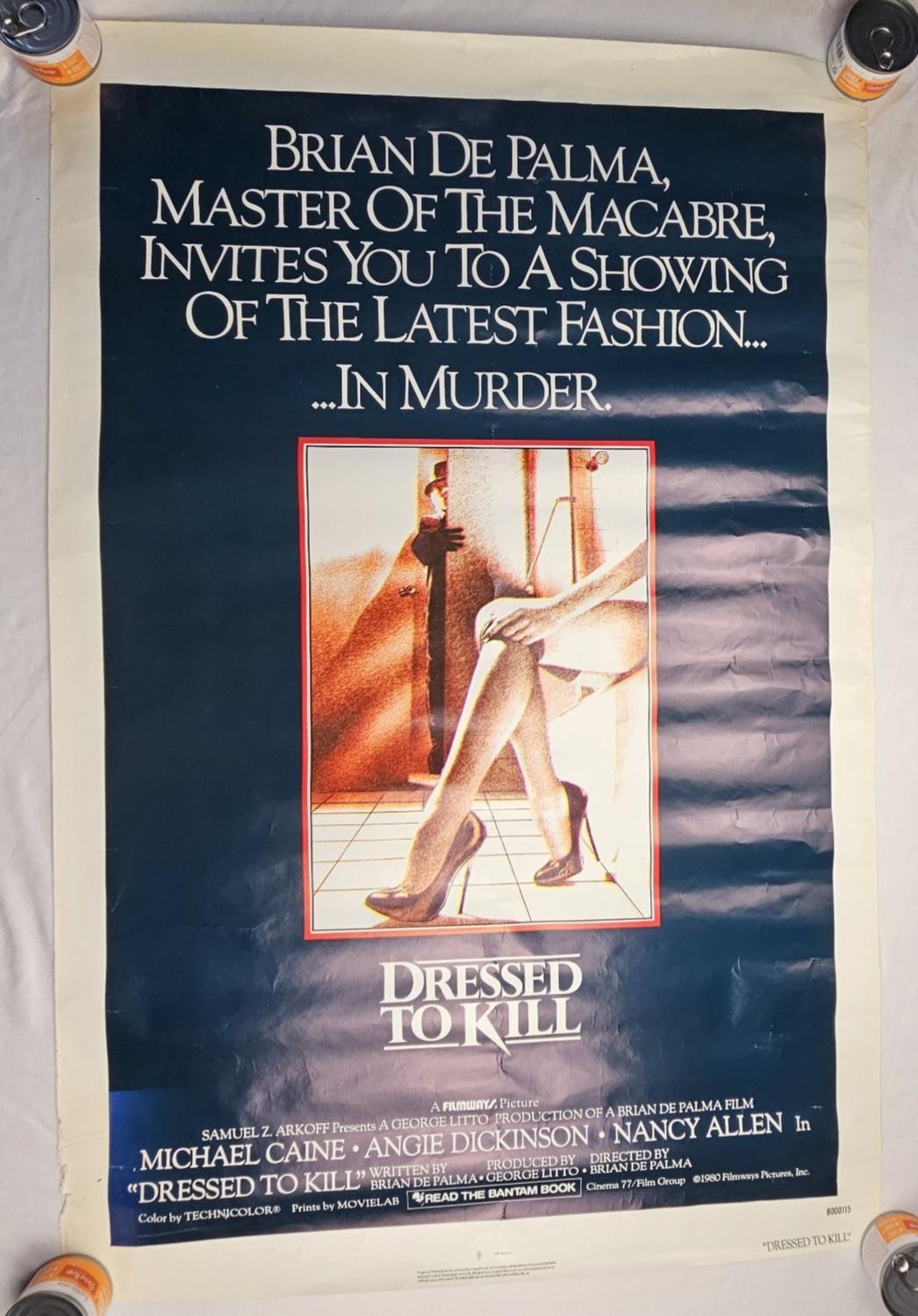 DRESSED TO KILL - Caine & Dickinson Thriller - 1980 Original Movie poster 41x27"