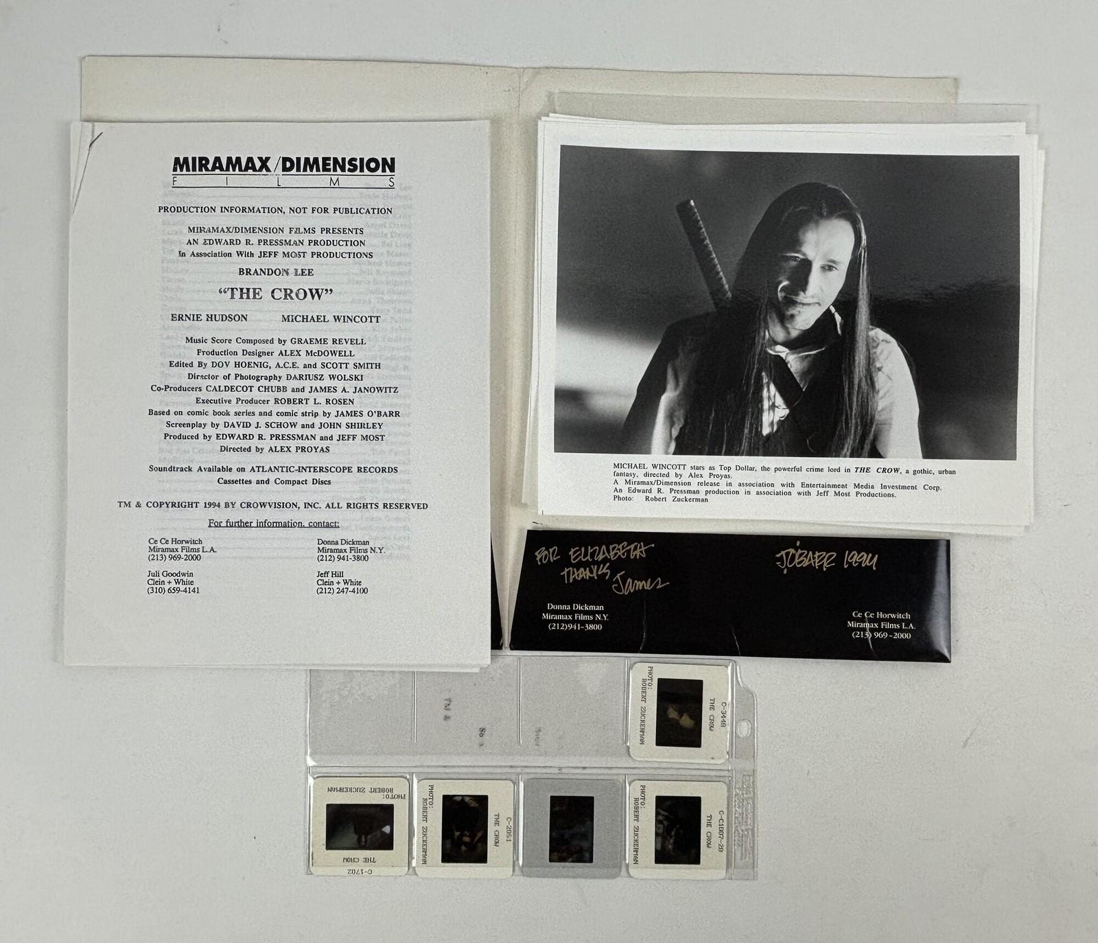 ORIGINAL "THE CROW" PRESS KIT [Signed by James O'Barr]