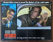 Anthony Perkins hand cuff in the car PSYCHO III original 1986 UK Lobby Card 9886