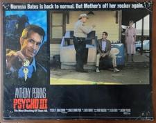 Anthony Perkins Scarwid Hugh Gillin PSYCHO III original 1986 UK Lobby Card 9881