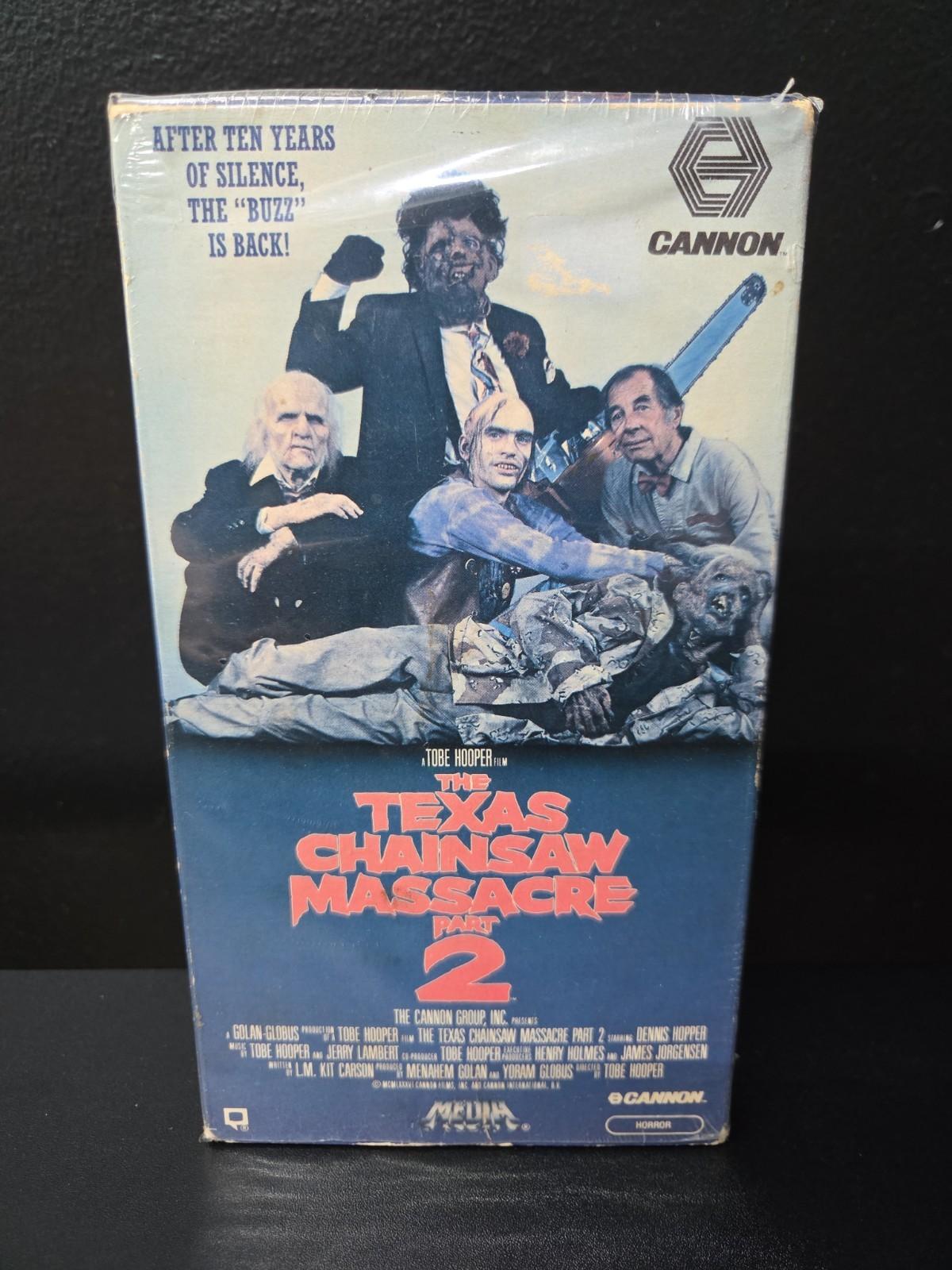 Texas Chainsaw Massacre 2 VHS 1986 1st Media Release W/Shrink EX RARE
