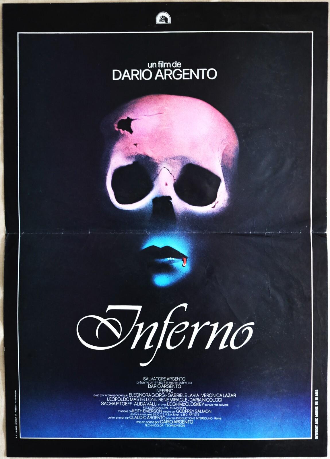 INFERNO 1980 DARIO ARGENTO Vintage French Original Movie Poster 38x52cm
