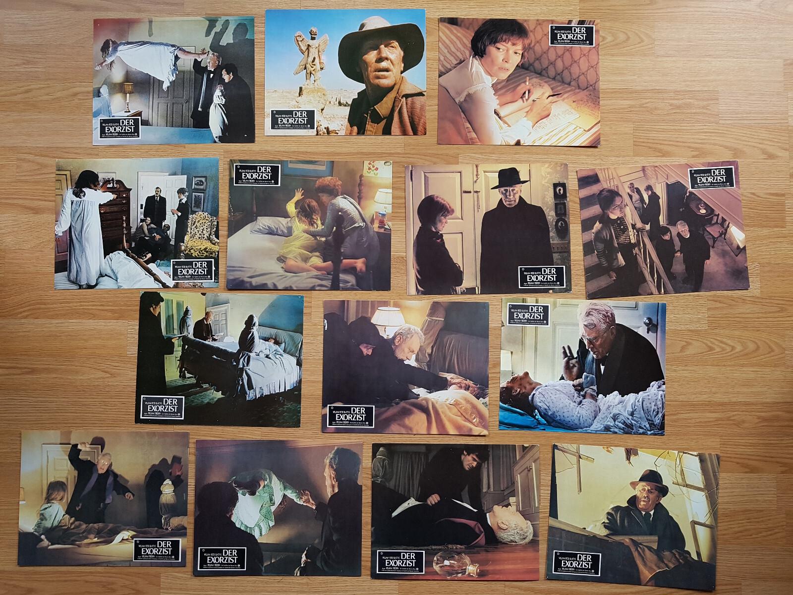 William Friedkin THE EXORCIST 1973 scarce vintage German lobby card set  horror