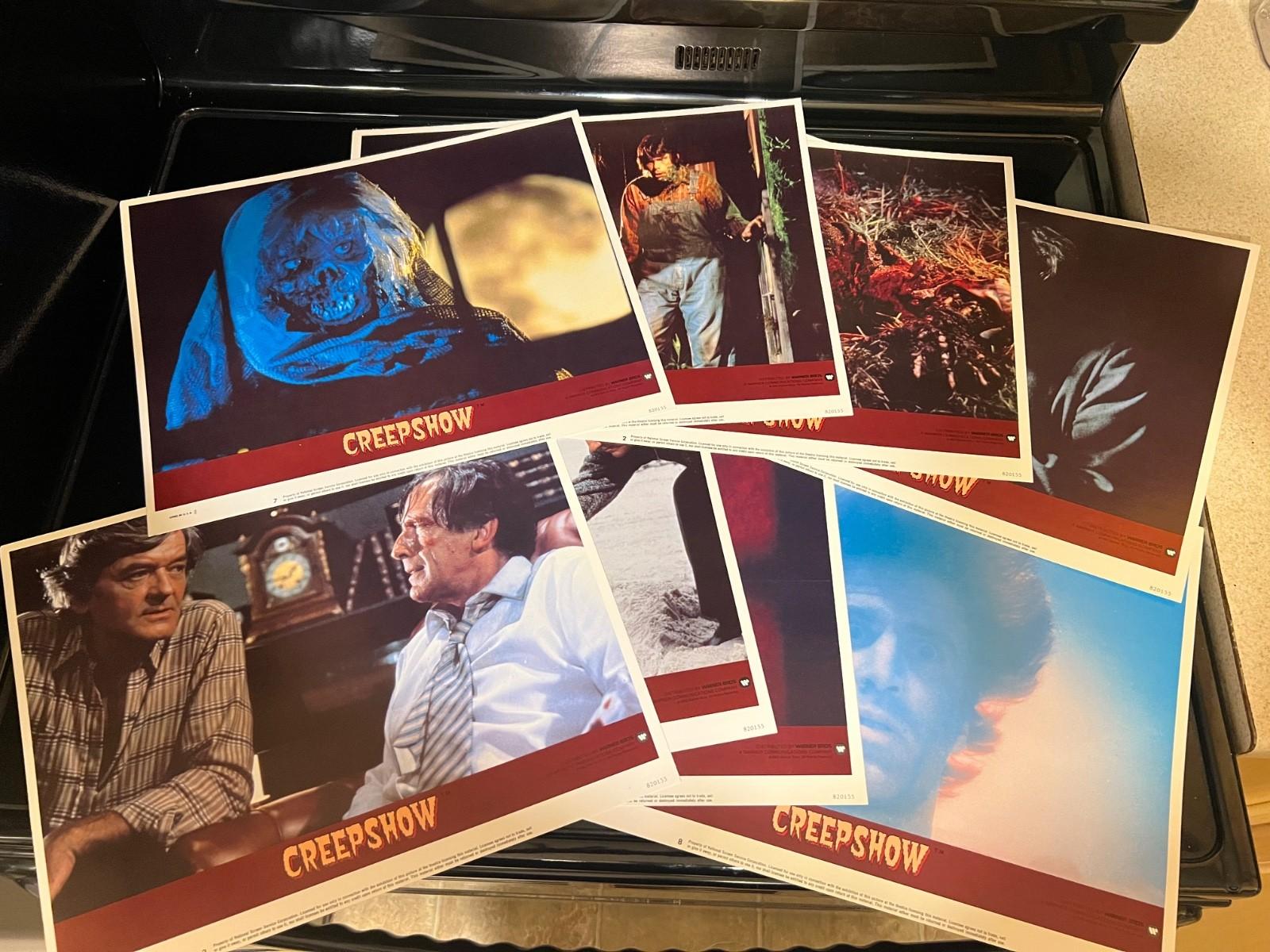 CREEPSHOW 1982 HORROR LOBBY MOVIE CARDS 11x14 COMPLETE SET - ROMERO, KING