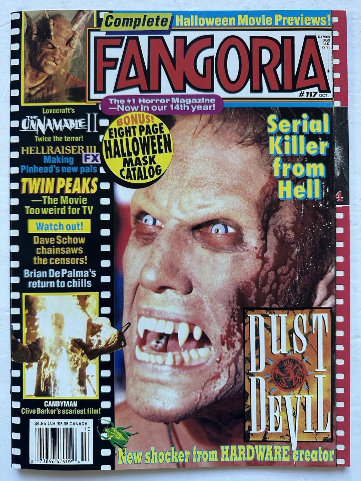 Fangoria #117 Oct. 1992 (Starlog) Dust Devil Cover, Candyman Twin Peaks De Palma