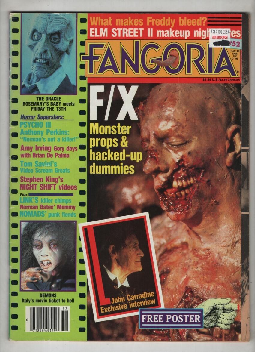 Fangoria Mag John Caradine Interview Psycho III March 1986 #52 042721nonr