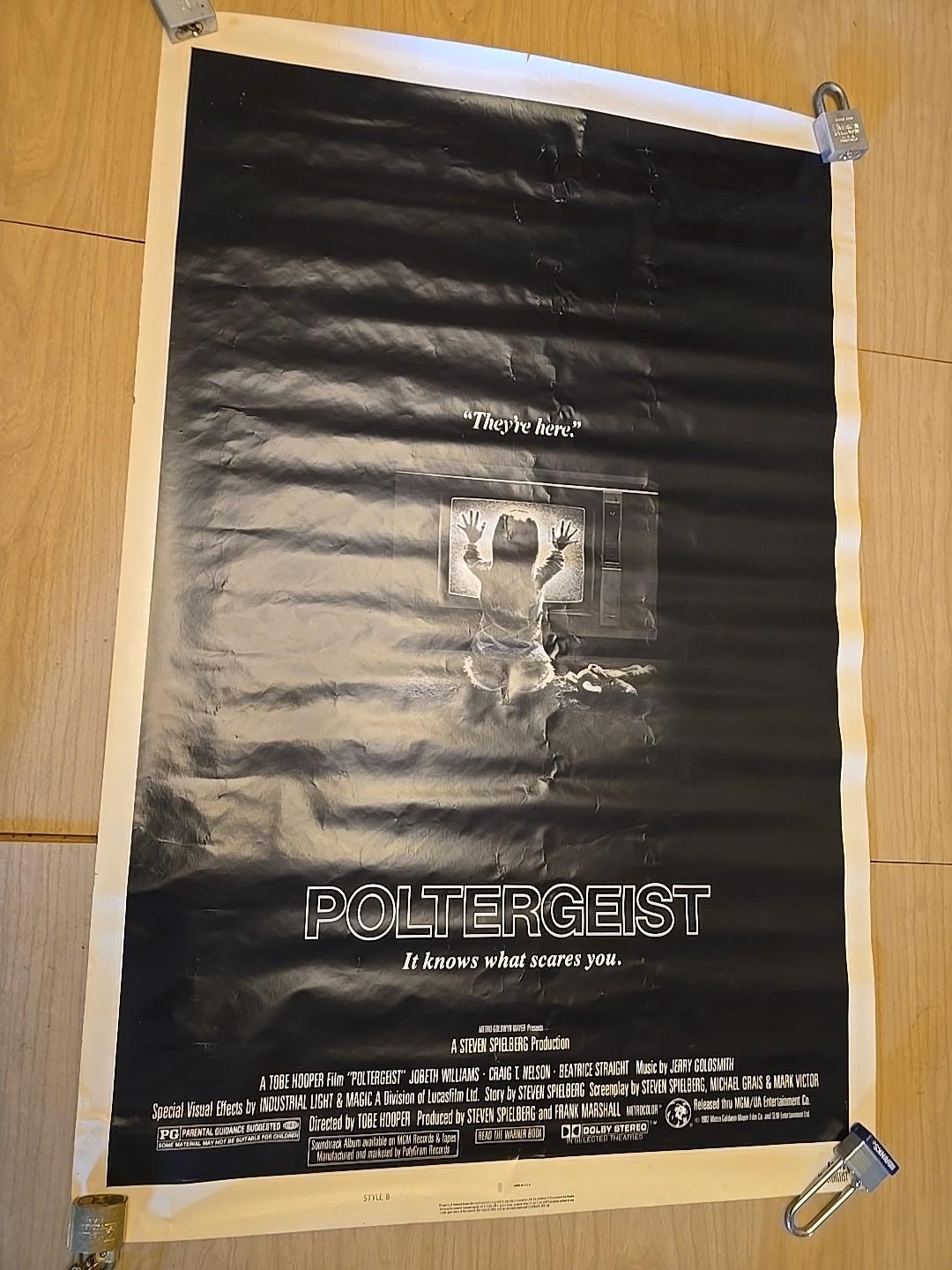 Poltergeist Original 1982 Style B Horror Film Poster 27" X 41" One Sheet Vintage