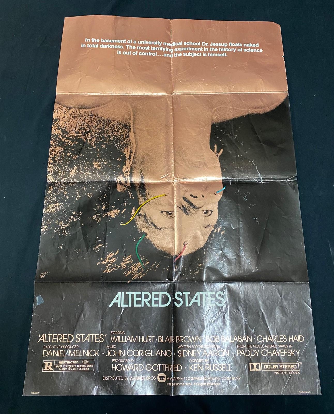 Altered States Original One Sheet Movie Poster Foil Version 1980