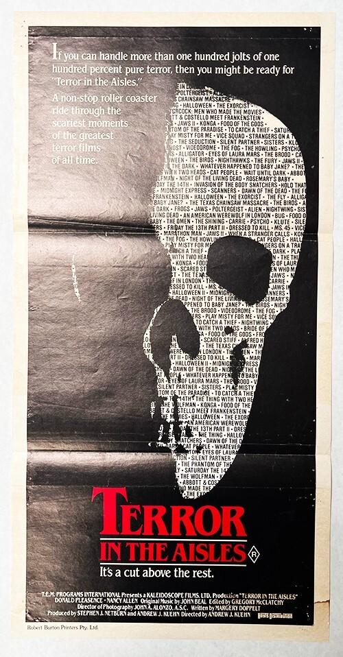 Terror in the Aisles Original 1984 Australian Daybill