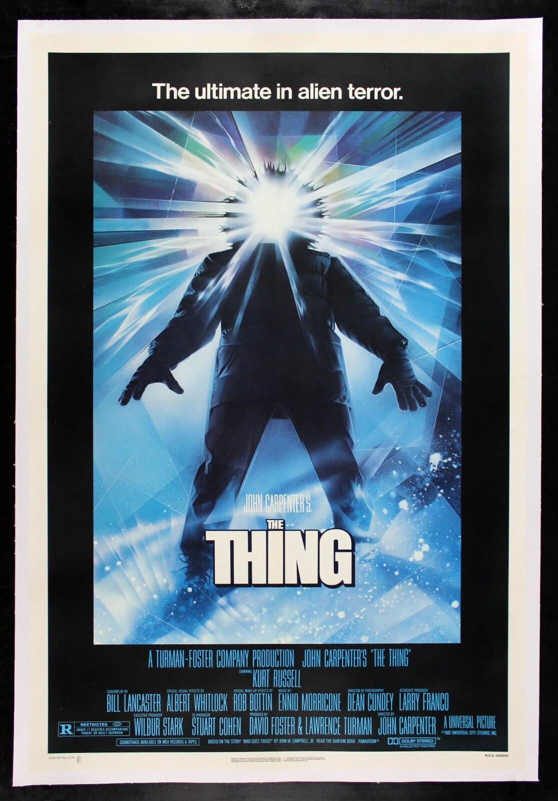 THE THING 🩸 CineMasterpieces 1982 HORROR ORIGINAL LINEN BACKED MOVIE POSTER