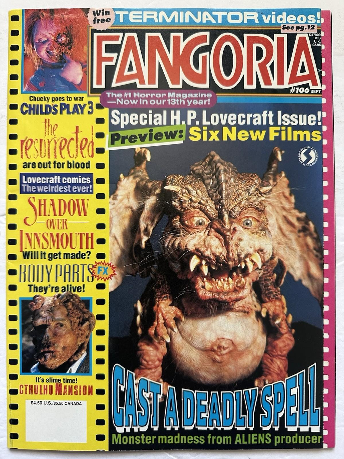 Fangoria #106 Sept. 1991 (Starlog) Special H.P. Lovecraft Issue, Child's Play 3