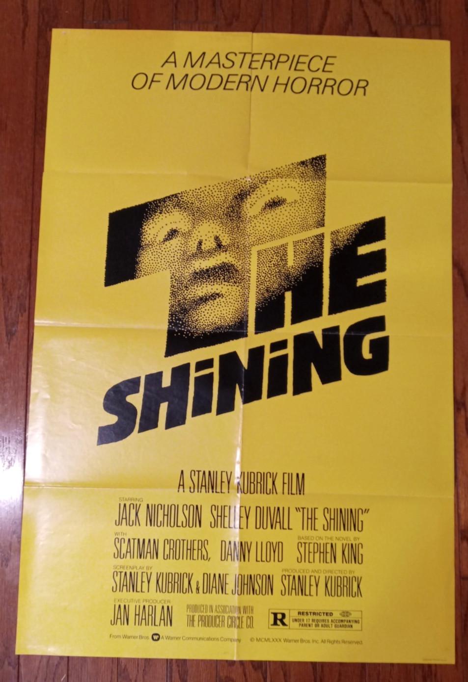 THE SHINING (1980) Nicholson! 27x41 Original Folded One Sheet Movie Poster