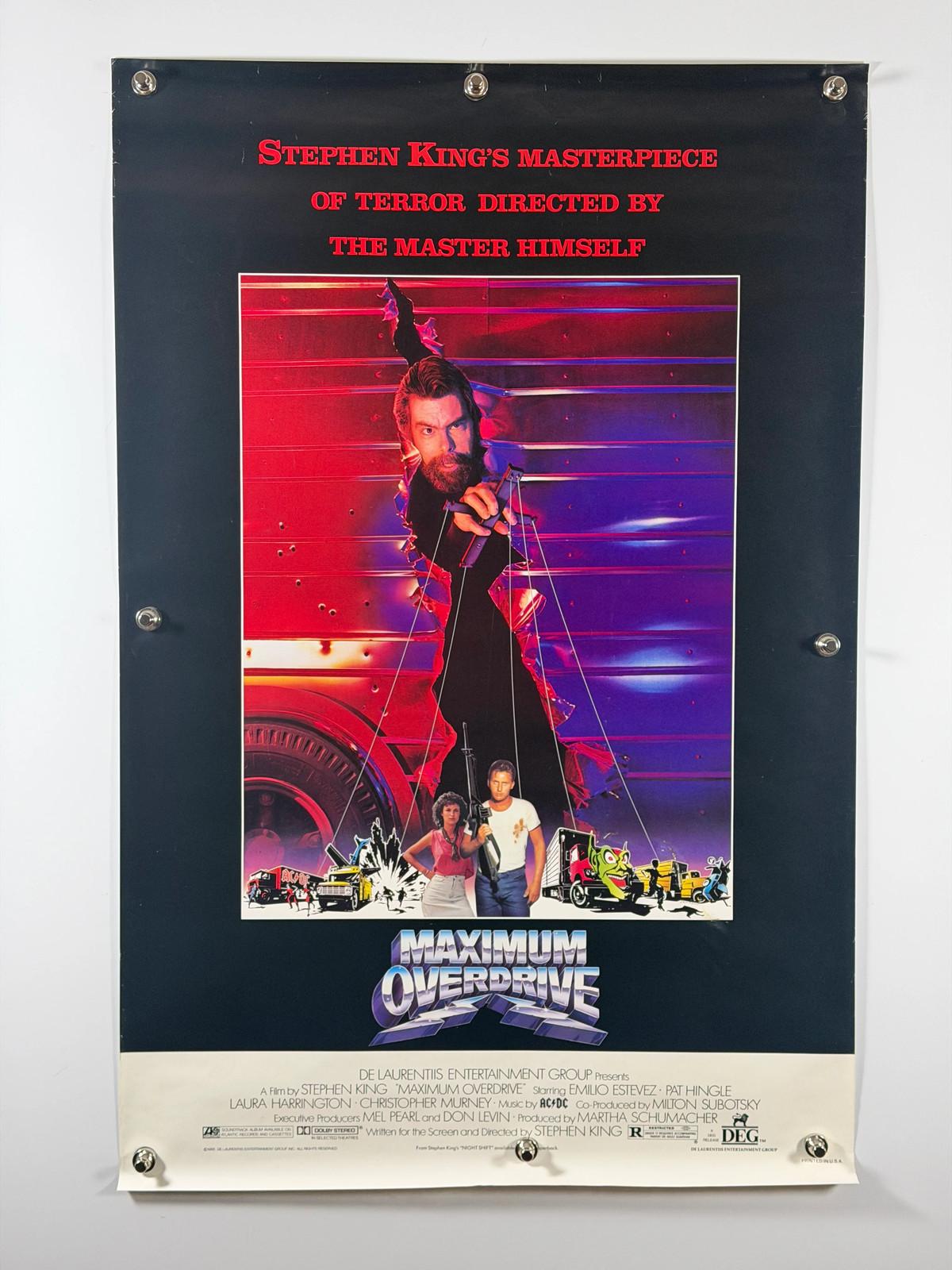 Maximum Overdrive (1986) Original Movie Poster 27x41 SS Rolled Stephen King